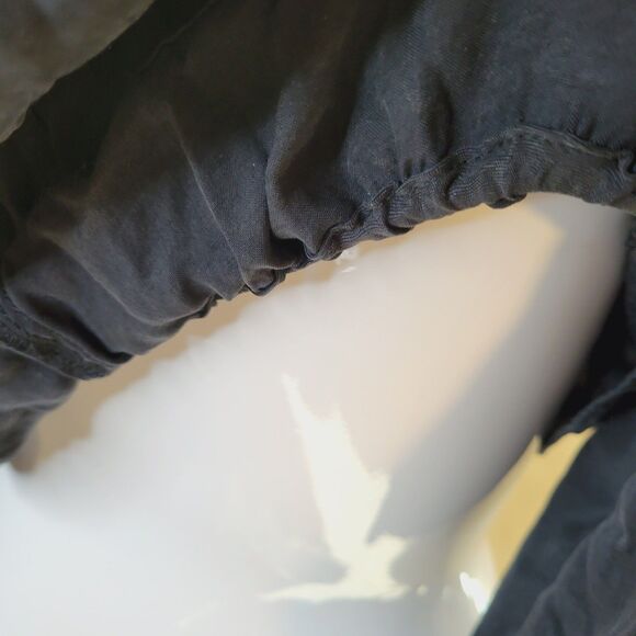 Zara Fillsens XS womens blouse top stretch elastic faux button crop round neck - Picture 3 of 7